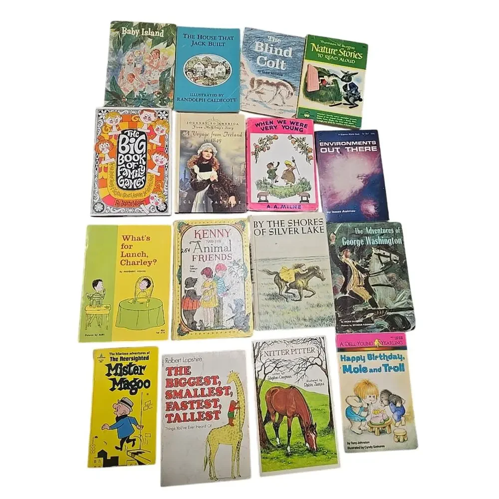 Lot‎ of 16 Vintage Mixed Authors Paperback & Hardcover Children's Story Books